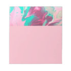 Aqua & Pink Abstract Note Pad