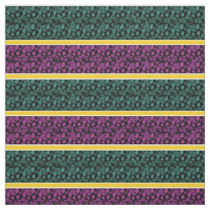 Aqua/pink floral-gold/white stripe - black fabric