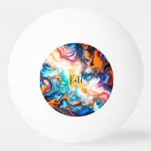 Aqua Pink Purple Golden Custom Modern Monogram