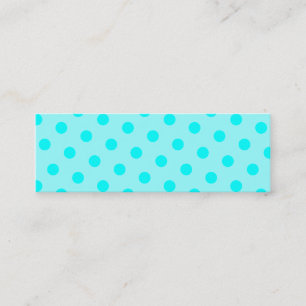 Aqua Polka Dots Mini Business Card