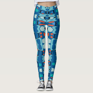 Aqua Pop Retro Leggings