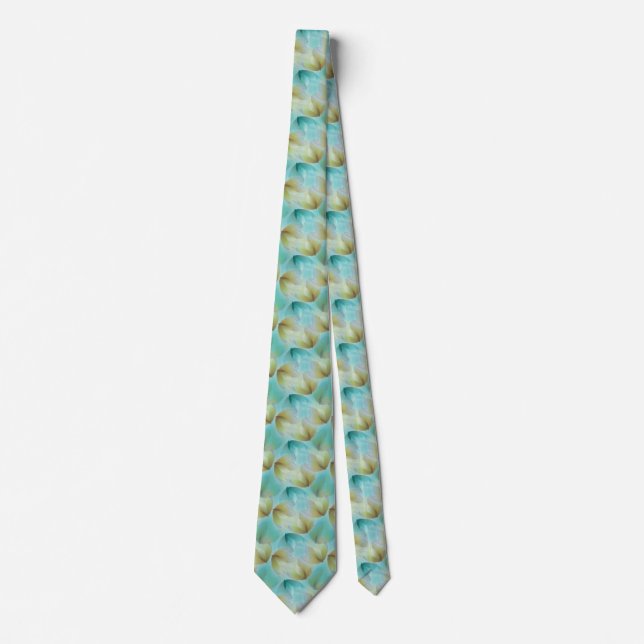 Aqua Poppies Tie (Front)