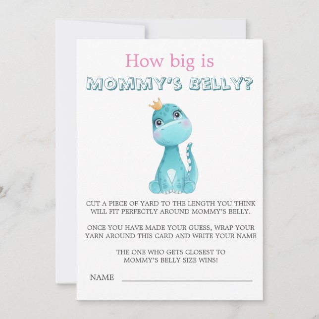 Aqua Princess Dinosaur How Big Is Mummy’s Belly (Front)