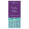Aqua, Purple Floral, Hearts Menu Card