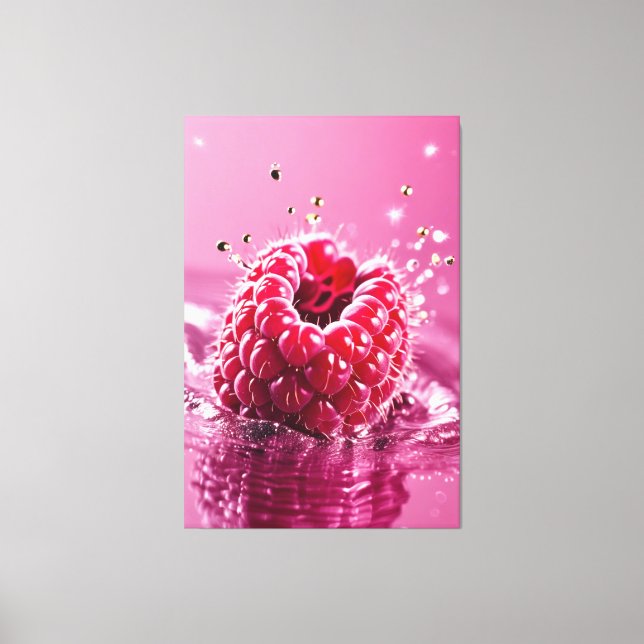 Aqua raspberry Stretched Canvas Print (Front)