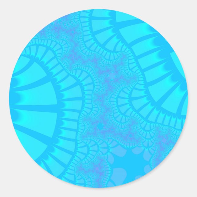Aqua Remix Classic Round Sticker (Front)