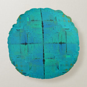Aqua Resonance  Round Cushion