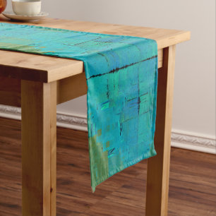 Aqua Resonance Short Table Runner