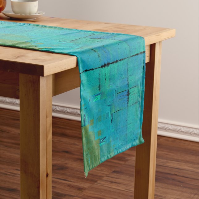 Aqua Resonance  Short Table Runner (In Situ)