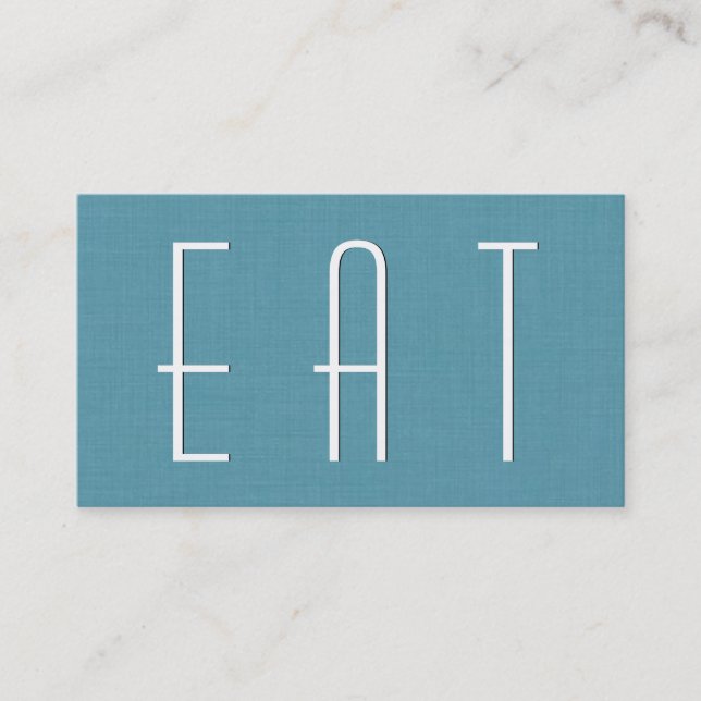 Aqua RESTAURANT FIELD Simple Style V63 Business Card (Front)