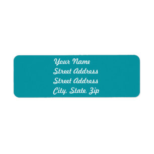 Aqua   Return Address Sticker