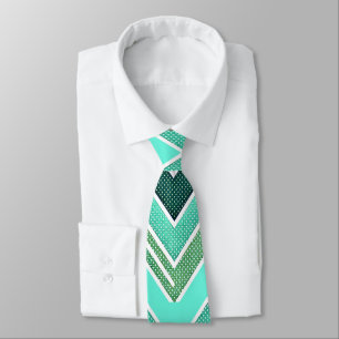 Aqua Rise Chevron Tie