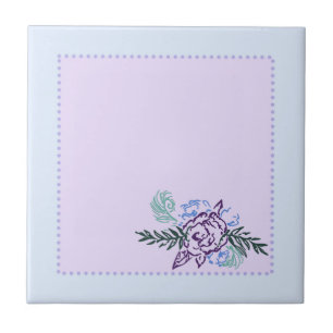 Aqua Rose Decorative Tile