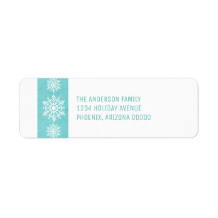Aqua Rustic Snowflake Holiday