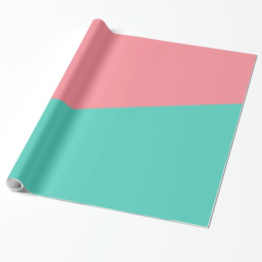 Image of AQUA + SALMON | WRAPPING PAPER