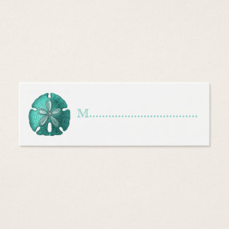 Aqua Sand Dollar Reception Table Seating Cards