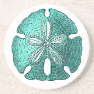 Aqua Sand Dollar Stone Coaster
