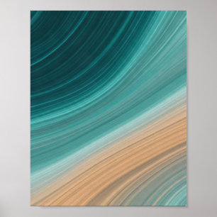 Aqua Sand Flow Poster