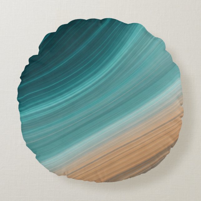 Aqua Sand Flow Round Cushion (Front)