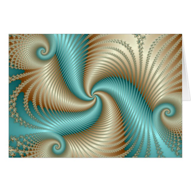 Aqua Satin - Fractal (Front Horizontal)
