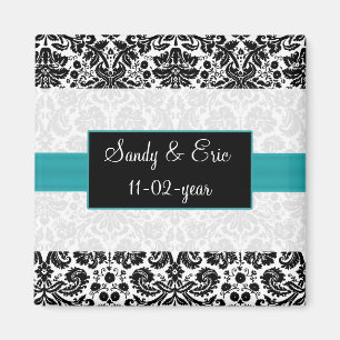 aqua  Save the date magnet