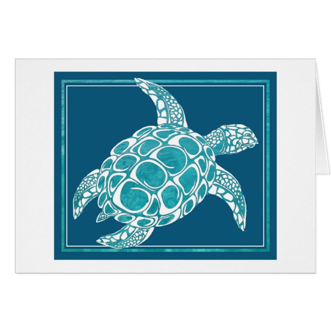 Aqua Sea Turtle (Front Horizontal)