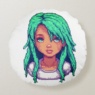 Aqua Serenity Round Cushion