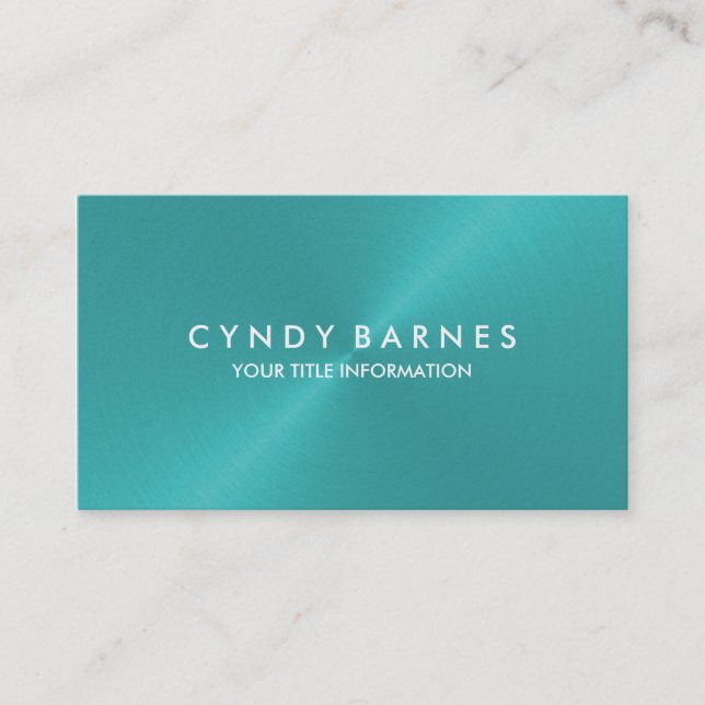 Aqua Sheen Business Card (Front)