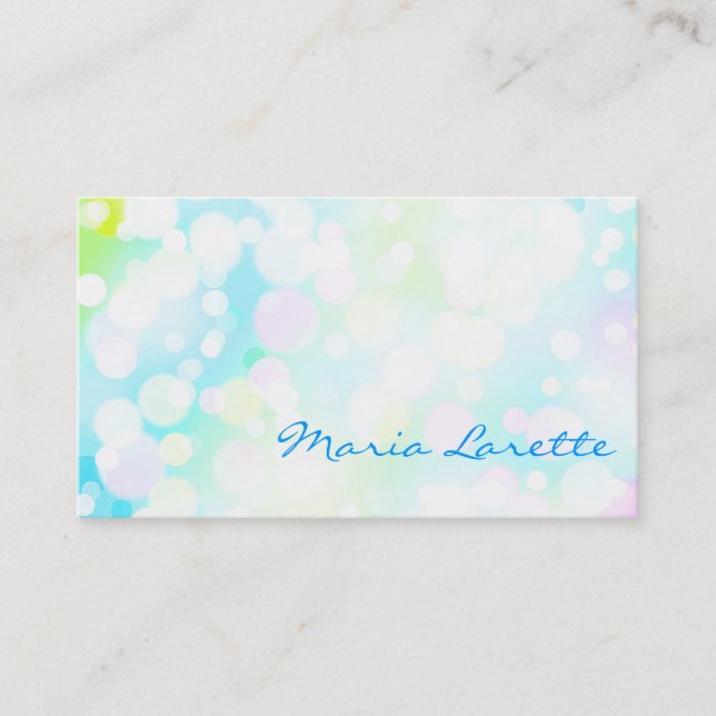AQUA SHIMMER Party Event Planner Designer Card (Front)