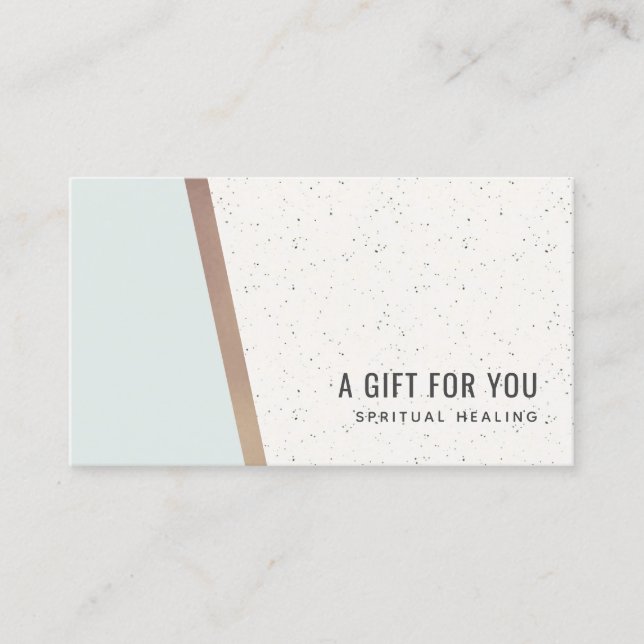 Aqua Sky Blue Rose Gold Ceramic Gift Certificate (Front)