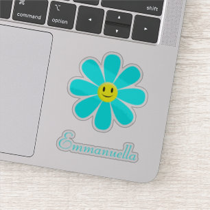 Aqua Smiling Daisy Personalised