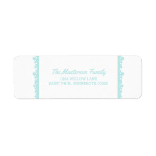 Aqua Snowflake Frame Holiday