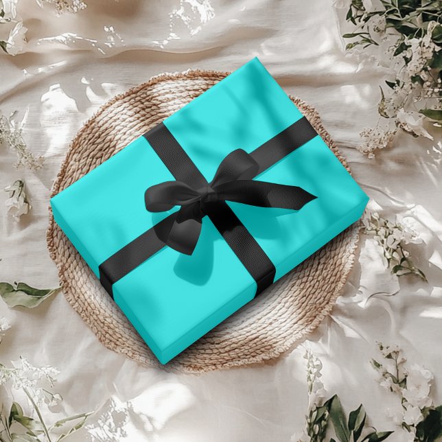 Aqua Solid Colour | Classic | Elegant Wrapping Paper (Creator Uploaded)