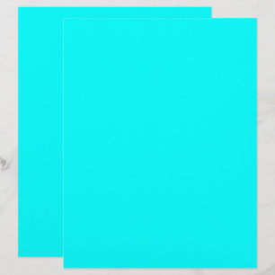 Aqua (solid colour) custom letterhead