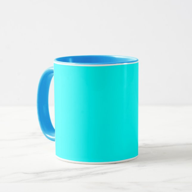 Aqua (solid colour) mug (Front Left)