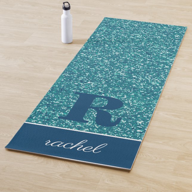 Aqua Sparkles Personalised Yoga Mat (In Situ)