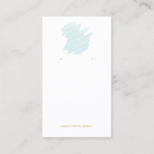 Aqua Splash Logo Earring Display Business Card