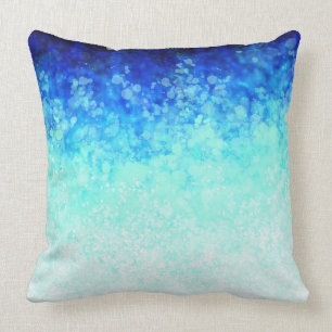 Aqua Spots - Throw Pillow