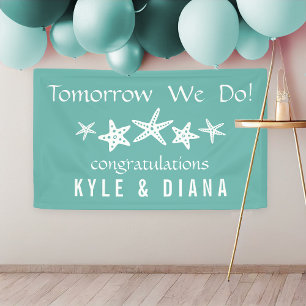 Aqua Starfish Personalised Banner