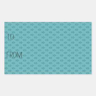 Aqua Stars Gift Tag