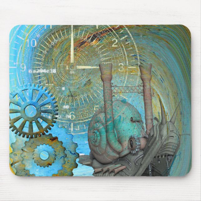 Aqua Steam Snail Traveller Mouse Mat (Front)