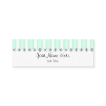 Aqua Stripe business card skinny