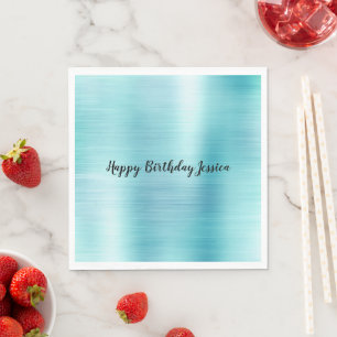 Aqua Stripe   Napkin
