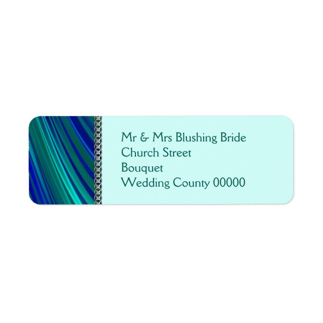Aqua stripe, silver chain (Front)