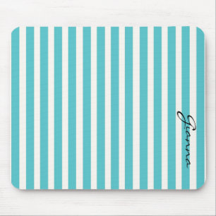 Aqua Stripes Mouse Mat