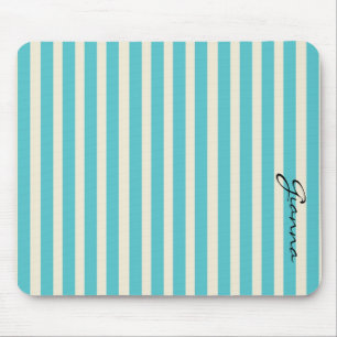 Aqua Stripes Mouse Mat
