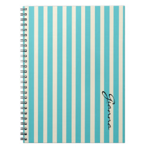 Aqua Stripes Notebook