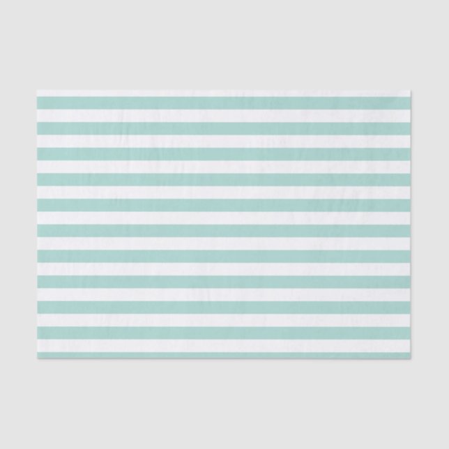 Aqua Stripes Tissue Paper (Front)