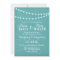 Aqua Summer String Light Wedding Invites