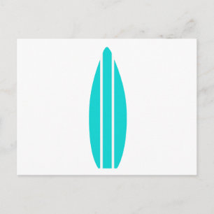 Aqua Surfboard Postcard